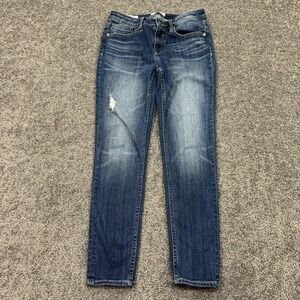 Vigoss Jeans Womens 28 Blue Jagger Skinny Medium Wash Denim Preppy City Logo